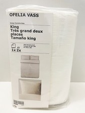 Ikea OFELIA VASS King Duvet cover and pillowcase s white - NEW