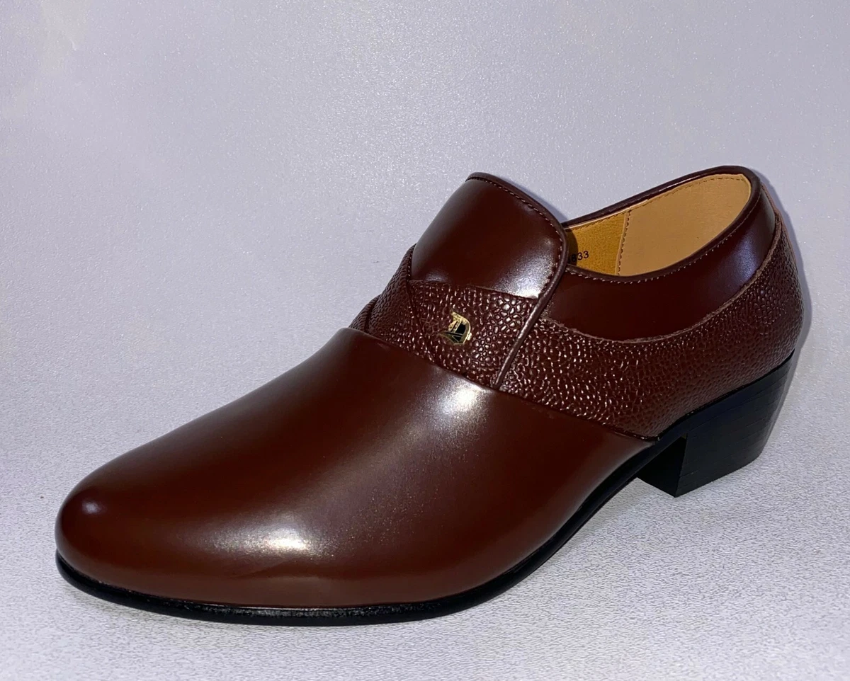 Ditalo by Globe 6833 Mens Lt Brown Leather Slip On Cuban Heel
