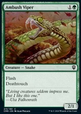 Magic the Gathering MTG Ambush Viper (213) Commander Legends   NM
