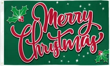 Merry Christmas Flag 3x5ft Holiday Flag Happy Xmas Christmas Sparkles 100D