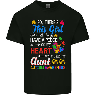 She Calls Me Aunt Autistic Autismus Tante ASD Herren leichtes Baumwoll T-Shirt
