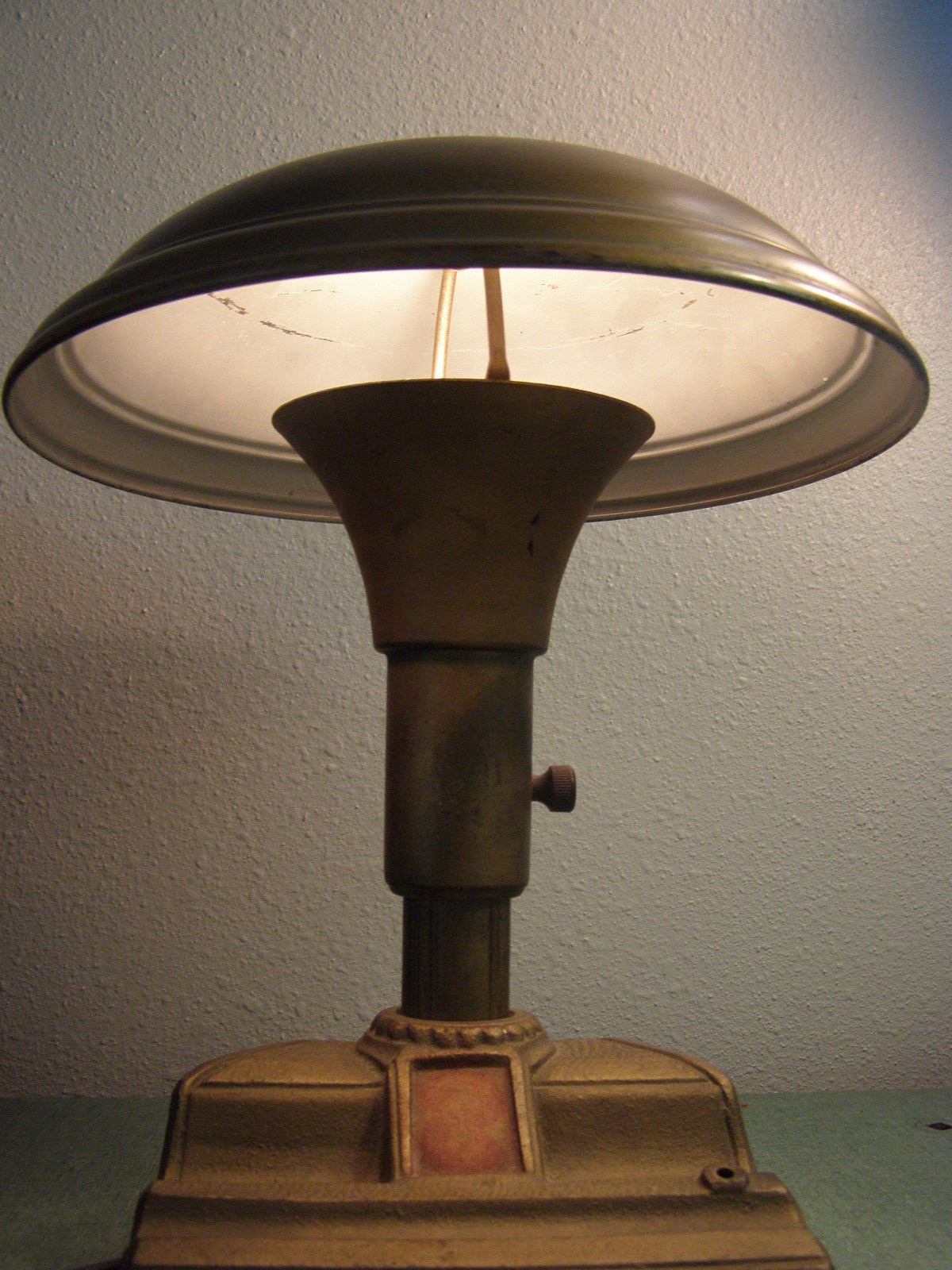 ANTIQUE ELECTRIC DESK LAMP JOS L SHOEMAKER CO. PHILA. PA. CIRCA 1884