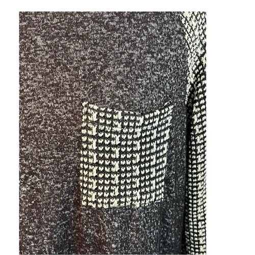 STACCATO SUPER SOFT BLACK AND GRAY BASEBALL RAGLAN WOVEN POCKET WOMEN SIZE LARGE - Picture 2 of 6