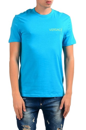 Tシャツ・カットソー VERSACE Men T-shirt Navy 10116941A08584 1UI20 Versace Outlet: T-shirt men - Navy | Versace t-shirt