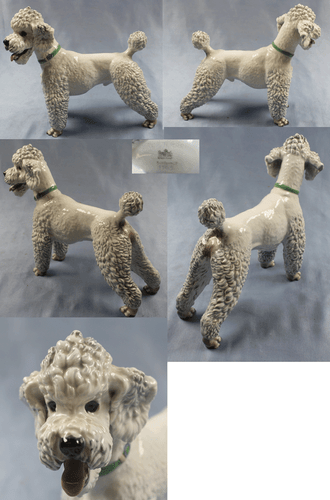 Poodle white porcelain figurine dog Rosenthal poodle figure 1954 pagan kingdom - Picture 2 of 2