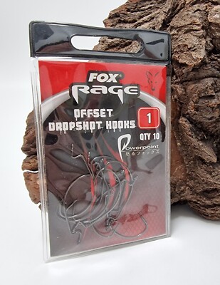 Fox Rage Dropshot Offset Hooks Gr. 1 10 Stück Offsethook Offsethaken ABVERKAUF