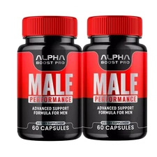 2-Pack Alpha Boost Pro Male Pills - Supports Vitality for Men - 120 Capsules