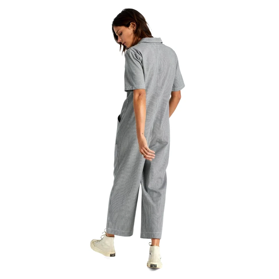 BRIXTON WOMEN MERSEY COVERALL GR: S BLACK OFF WHITE - Bild 2 von 4