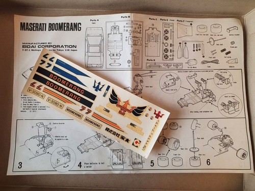 EIDAIGRIP MASERATI BOOMERANG MOTORIZED 1/24 SCALE MODEL KIT - Afbeelding 12 van 12