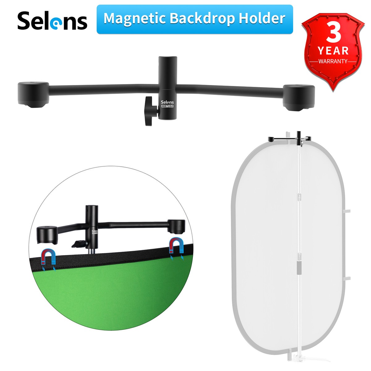 Selens Portable Magnetic Studio Photography Background Reflector
