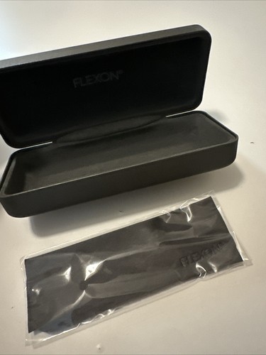 LARGE NEW AUTHENTIC FLEXON GREY HARD EYEGLASSES / SUNGLASSES CASE - Picture 4 of 4