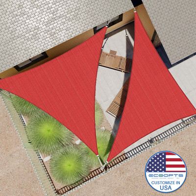 8-12FT Sun Shade Sail Canopy Outdoor Shelter Cover Patio Awning Pool Red