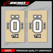 OHLINS UPPER FORK DECALS 85CC SX85 TC85 CR85 CRF150 RM85 YZ85 CLEAR TTX WHITE