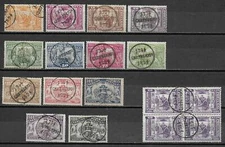 Portugal stamps 1894 YV 96-108 CANC VF