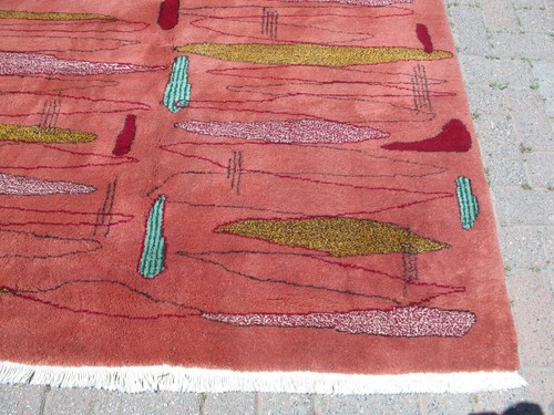 Art Deco Zeki Muren Rug 5x8 Neo-Baroque styled award winning rug Modernist Decor - Picture 10 of 18