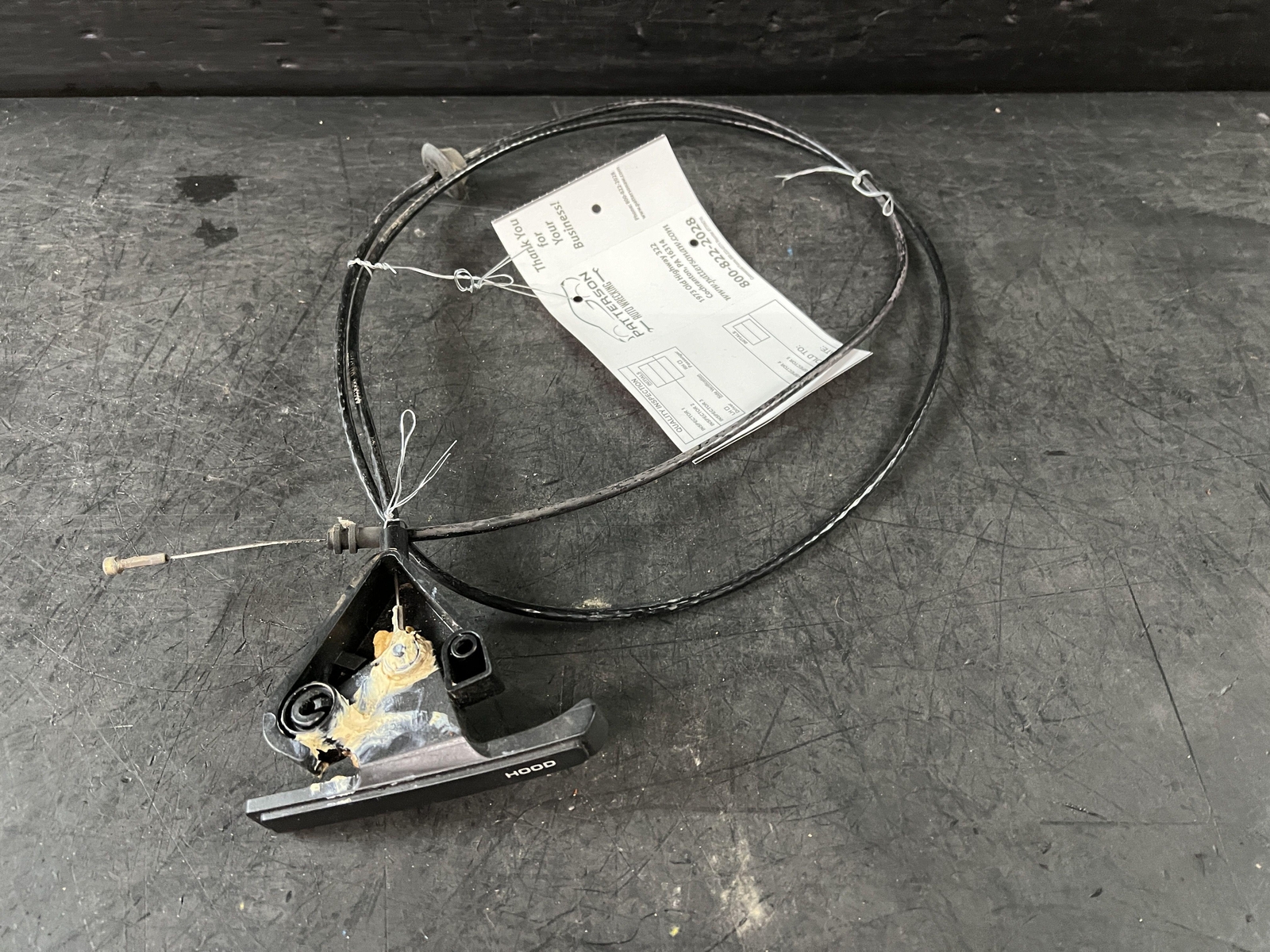 89-91 CHRYSLER TC MASERATI HOOD RELEASE CABLE