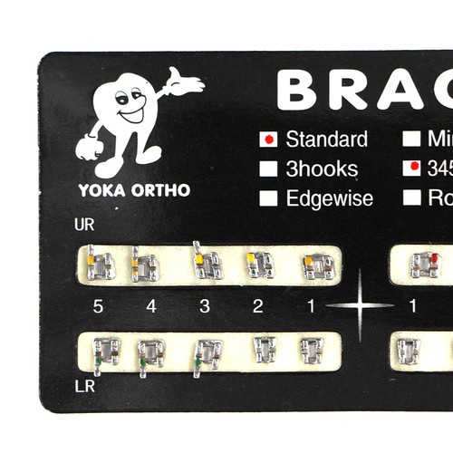10 Packs Dental Orthodontic Black Board Mental Bracket Brace 20Pcs/Pack 8 Sizes - 第 3/31 張圖片