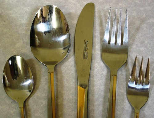 RARE Nivella Gold Accent 18/10 German Solingen Stainless - Picture 6 of 13