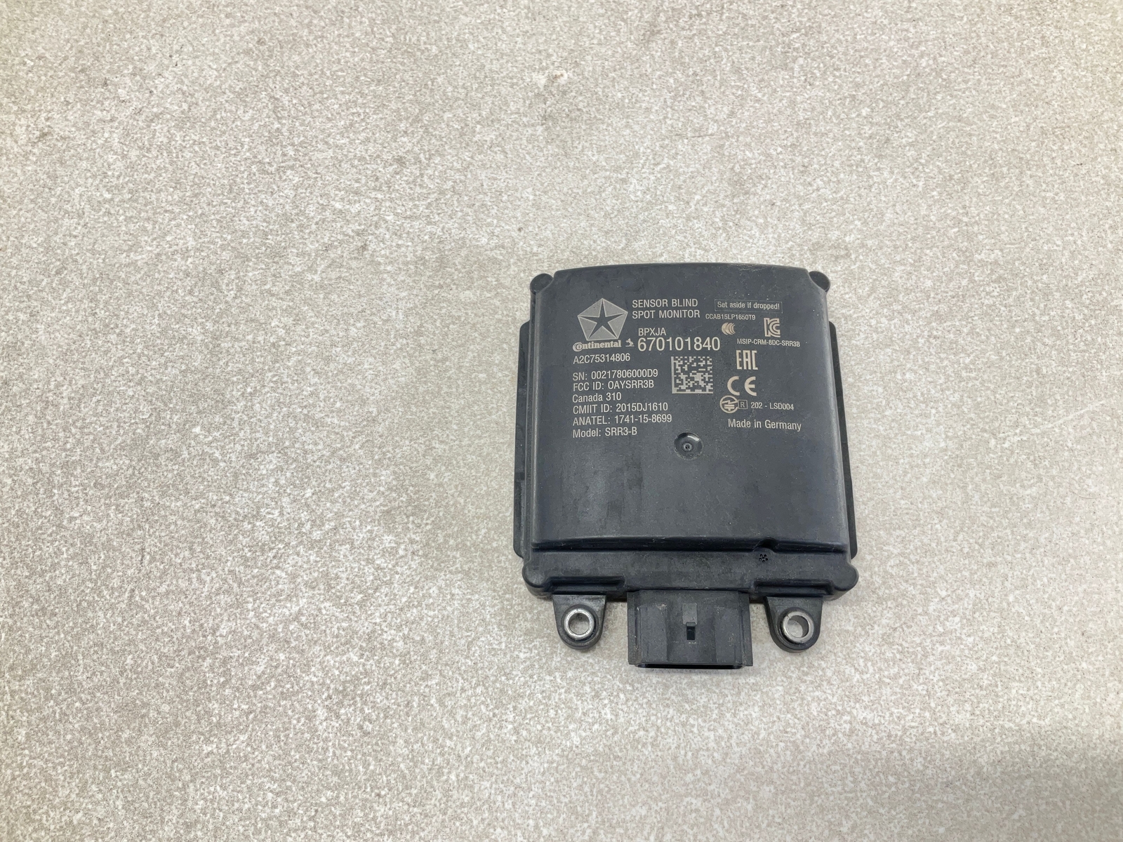 Maserati Ghibli 2017-2020 REAR+RIGHT Radar sensor