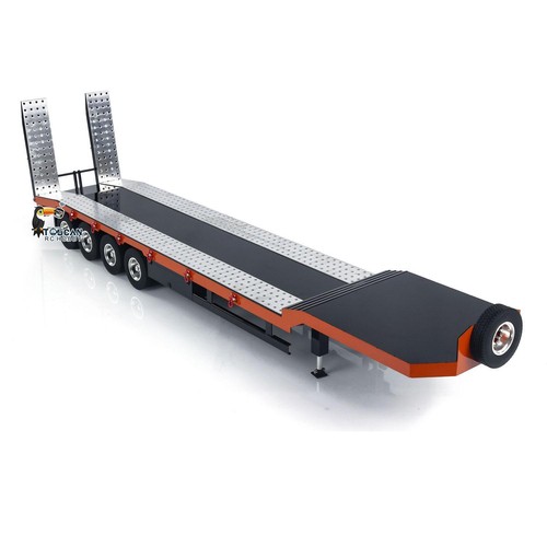 Metal 4-axle Trailer W/Electric Tailboard Support Leg fits 1/14 RC Tractor Truck - Picture 3 of 12