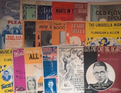 Joblot Of Vintage Sheet Music Books Collection for Piano and Keyboard Players