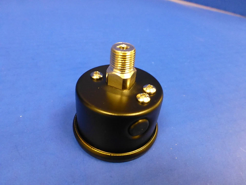 Marshall Gauge 0-15 psi Fuel Pressure Oil Pressure 1.5" Midnight Black Liquid - Image 2 of 2