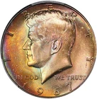 1967 Toned Kennedy Half Dollar PCGS MS 66 See Video Toning Silver Coin 50C
