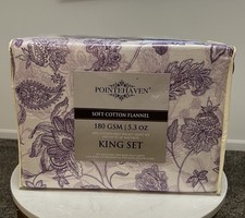 King Sheet Set 100 Cotton Flannel Bed Sheets Floral Paisley Deep Pocket