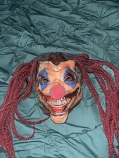 Máscara de payaso de terror hecha a mano látex sensación real rastas