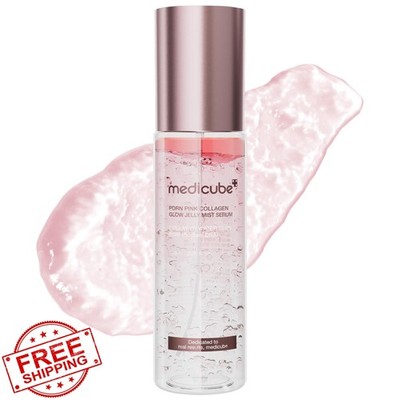 Medicube Jelly Mist Serum Pink PDRN Collagen Glow Spray 3.38oz
