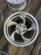 (1) Rare 17x10 KMC Wingnut Wheel Polished Aluminum w/ 6” BS and 5x4.75 Pattern