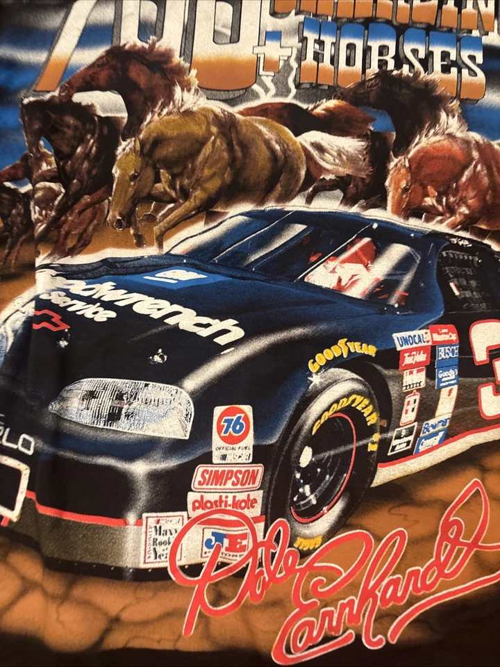 Vintage 1997 Dale Earnhardt Goodwrench Chase NASCAR 700 Horses AOP Shirt XXL - Image 2 of 4