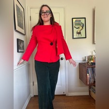 80s does 40s Vintage Lilli Ann Red Blazer