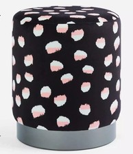BTFY Velvet Sakura Table Stool with Japanese Pink Cherry Blossom Print