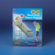 KIDS STUFF Indoor Basket Ball Playset w/Stand Ball  Pump by Excite NIB Sealed