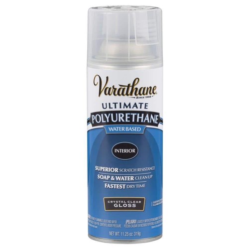 11.25 oz. Clear Gloss Water-Based Interior Polyurethane Spray Paint (6-Pack)