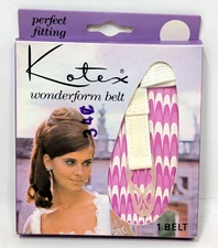 Rare Vintage Kimberly Clark Kotex #7716 Feminine Sanitary Napkin Wonderform Belt