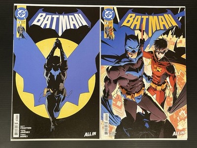 Batman #1 + #2 CVR A JIMENEZ 1ST PRINT SET NM DC COMICS 2025 IN-HAND PROSHIPPER