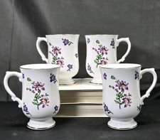 Lot Of 4! Royal Victoria Fine Bone China England Footed Tea Cups Roses Gold Trim