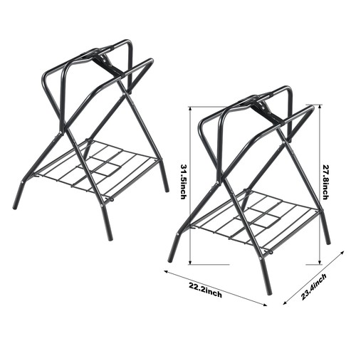 VEVOR Folding Saddle Rack Portable Freestanding Horse Saddle Stand 132 lbs - Picture 12 of 12