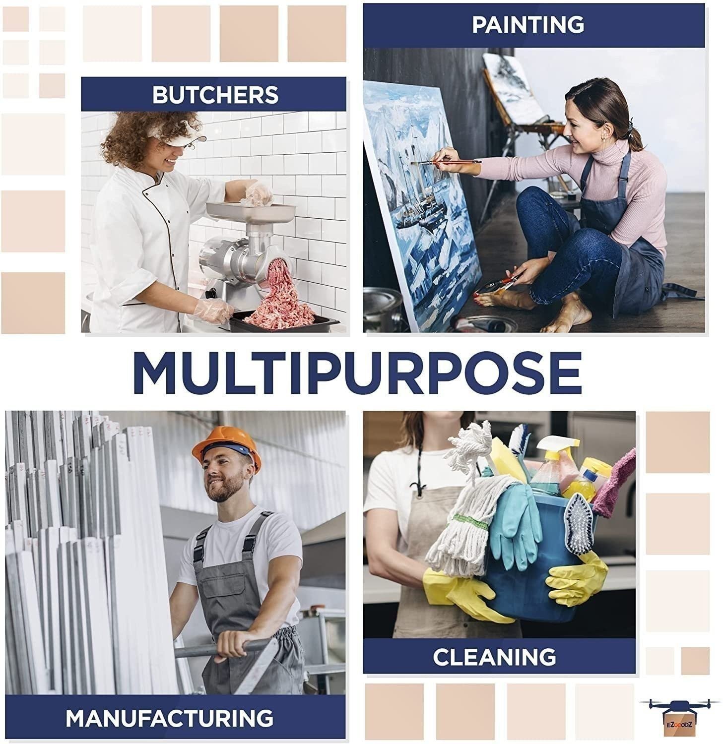 ALTRA Disposable Lab Jacket 31 Long Purple Large Pack of 10 SMS 50 gsm Snap Front