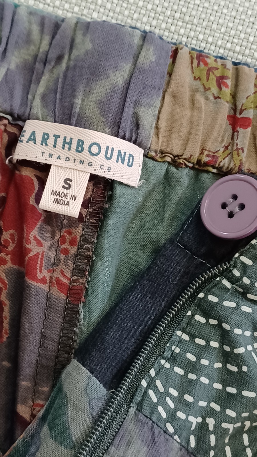 Earthbound Trading Co Patchwork Wide Leg Pants Wo… - image 10