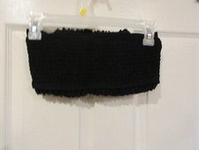 Womens YONIQUE Black TUBE TOP NWT size SMALL Strapless Cropped STRETCH