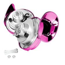 Compact 300DB Pink Train Horns   Loud  Durable Double Air Horns for Vehicles