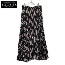 VALENTINO Valentino Black TB3RA5K454R All Over Pattern Pleated Long Skirt Black