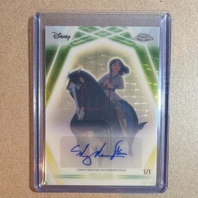 Topps 2026 Disney Neon Etch Autograph Superfractor Mulan Ming-Na