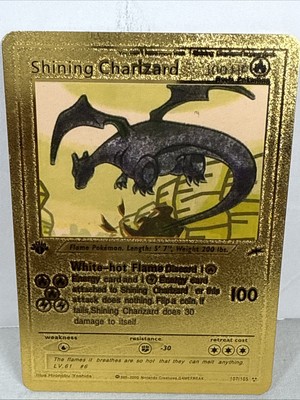 Shining Charizard 1st Edition - Gold Foil Pokemon Card Fan Art Card | eBay