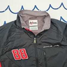 Dale Earnhardt Jr Men's Black Windbreaker Jacket By Chase Authentics Size L