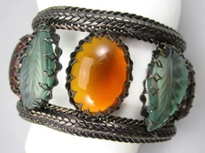 GORGEOUS RARE SCHREINER OF NEW YORK LEAF BRACELET - BOOK PIECE