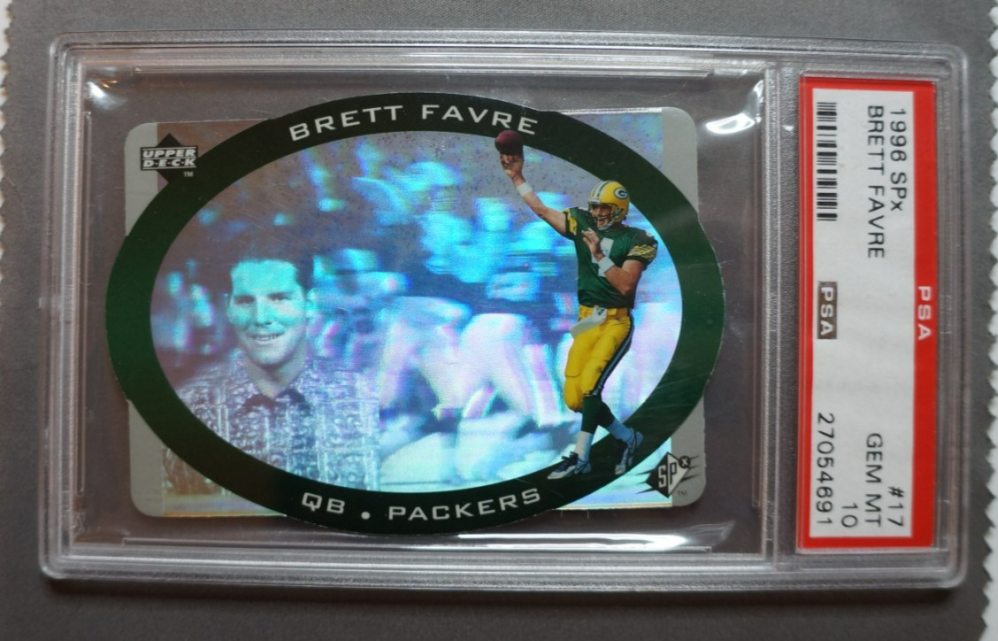 PSA 10 Pop 6 BRETT FAVRE Upper Deck 1996 SPx Hologram Green Bay Packers #17 Rare view 3